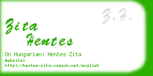 zita hentes business card